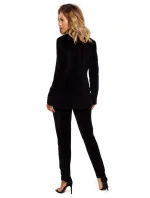 Zamatové sako s gombíkom M643 - Moe