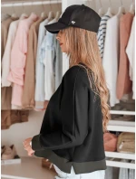 Dámska oversize maslová mikina s príveskom NUBISS čierna FashionStreet RY2802 Dámska oversize maslová mikina s príveskom NUBISS čierna FashionStreet RY2802