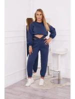 Zateplená súprava s krátkou džínsovou mikinou