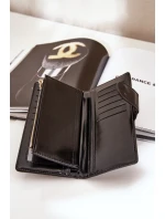 Portfel Damski Z Eko Skóry Czarny Kalinessa