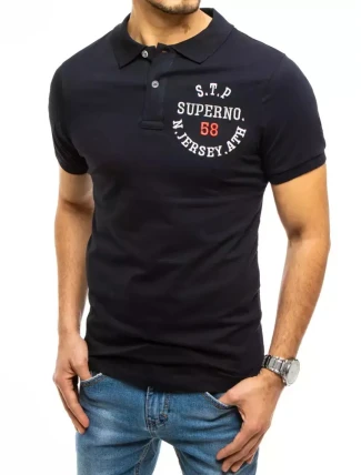 FashionStreet pánske tmavomodré polo tričko PX0418