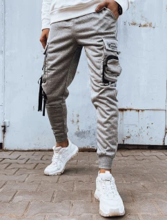 FashionStreet šedé pánske bojové nohavice UX4204