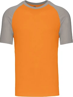 Kariban K 330 Baseballové tričko 20.K330 oranžové/svetlosivé