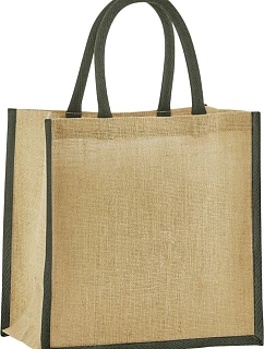 Westford Mill W 477 Jutová nákupná taška Mini 50.0477 prírodná/olivovo zelená