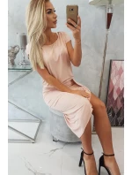 Sukienka asymetryczna ciemny pudrowy róż