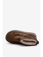 Damskie Śniegowce Na Grubej Podeszwie Ciemnozielone Caliksa