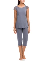 Dámske pyžamo Desdemona 12158-500 sivá - Vamp Dámske pyžamo Desdemona 12158-500 sivá - Vamp