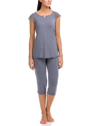 Dámske pyžamo Desdemona 12158-500 sivá - Vamp Dámske pyžamo Desdemona 12158-500 sivá - Vamp