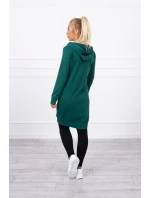 Mikina s kapucňou tmavo zelená