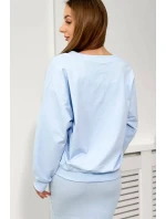 Blúzka + pruhované šaty modré