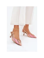 Lodičky na podpätku GG-88-53 zlatoružové - Givana