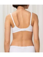 Dámska moderná čipkovaná+bavlnená podprsenka W02 - WHITE - biela 0003 - TRIUMPH