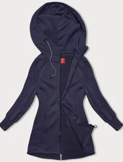 Fialová dlhá dámska mikina (AMG-321A)