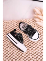 Dziecięce Trampki Na Rzepy BIG STAR HH374200 Czarne