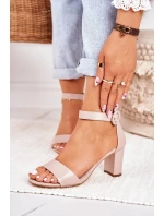 Dámske sandále na podpätku Powder Pink Lexi