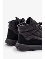 Zateplené pánske zimné topánky Lace-up Progress Black Zateplené pánske zimné topánky Lace-up Progress Black