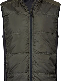 Tee Jays TJ 9114 Pánska hybridná strečová vesta 18.9114 tmavozelená/čierna