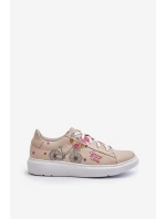 Dámske kožené tenisky Zazoo 024/TAMARA beige