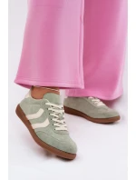 Dámské tenisky z eko semiše zelené Jesavella