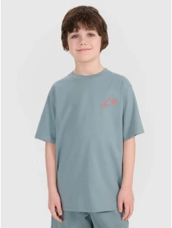 Chlapčenské tričko oversize s potlačou 4F 4FJWSS25TTSHM1914-46S