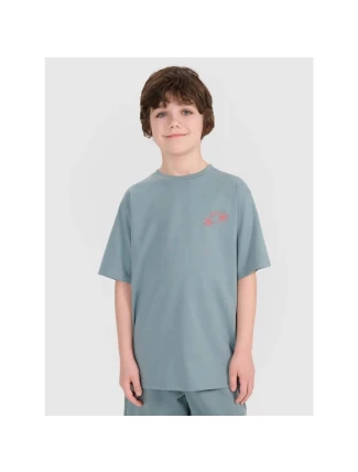 Chlapčenské tričko oversize s potlačou 4F 4FJWSS25TTSHM1914-46S