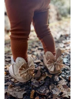 Dziewczęce Ocieplane Śniegowce Z Kokardkami Beżowe Meriva