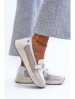 Damskie Skórzane Mokasyny D&A TW210 Białe