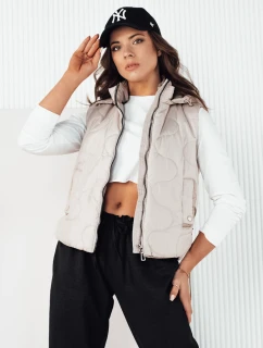 Dámska prešívaná vesta TREOS svetlo šedá FashionStreet TY4217