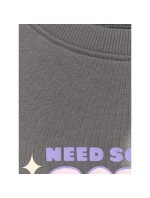 Dievčenská oversize mikina bez kapucne 4F 4FJRAW25TSWSF2438-22S