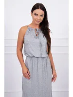 Boho šaty so šedými záhybmi