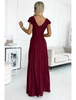 Dámske šaty 411-8 CRYSTAL burgundy - Numoco