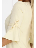 Dámske šaty 217-12 NEVA pastelová žltá - Numoco