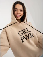 Dámska mikina EM BL 651 2.14X béžová - FPrice