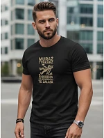 Pánske tričko s potlačou MURDERER čierne FashionStreet NX0106R Pánske tričko s potlačou MURDERER čierne FashionStreet NX0106R