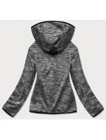 Sivá melanžová dámska mikina s polarom (HD111-3)