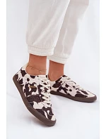 Dámske tenisky s aplikáciami Big Star TT274369 White-brown Dámske tenisky s aplikáciami Big Star TT274369 White-brown