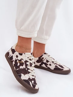 Dámske tenisky s aplikáciami Big Star TT274369 White-brown
