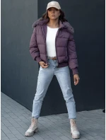Dámska prešívaná zimná bunda s kožušinou COLDPACK fialová FashionStreet TY4431 Dámska prešívaná zimná bunda s kožušinou COLDPACK fialová FashionStreet TY4431