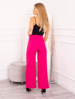 Široké nohavice fuchsiovej farby