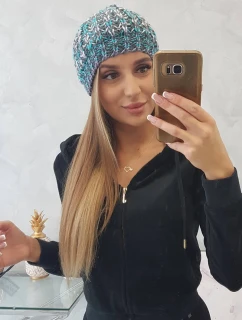 Dámska čiapka s brmbolcom Maria K335 tyrkysová