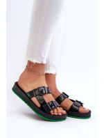 Klapki Damskie Na Płaskiej Podeszwie ZAXY LL285073 Czarne