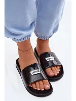 Dámske papuče pre mladých LEVI'S VPOL0251S-2693 Čierne s brokátom Dámske papuče pre mladých LEVI'S VPOL0251S-2693 Čierne s brokátom