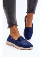 Dámské mokasíny s mašlí, tmavě modrá Reece Dámské mokasíny s mašlí, tmavě modrá Reece