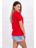 Blúzka s potlačou Perfektná červená
