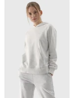 Dresowa Bluza Damska Z Kapturem Nierozpinana 4F 4FWMM00TSWSF1468-27M Szara