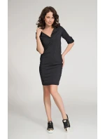 Dámske šaty značkové voľnočasové čierne - Čierna - Numinou Dámske šaty značkové voľnočasové čierne - Čierna - Numinou