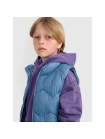 Chlapčenské páperové tričko bez rukávov so syntetickou výplňou 4F 4FJRAW25TVJAM325-32S