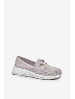 Zamszowe Półbuty Ze Skóry Naturalnej Na Platformie Artiker 56C2104 Szare