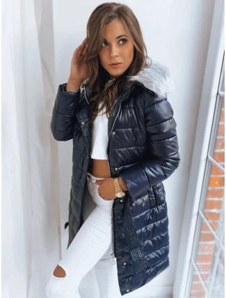 Dámsky prešívaný zimný kabát DORTANO navy blue FashionStreet TY3659
