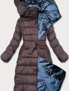 Dámska dlhá zimná bunda Libland Brown (7704)